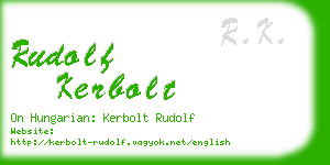 rudolf kerbolt business card